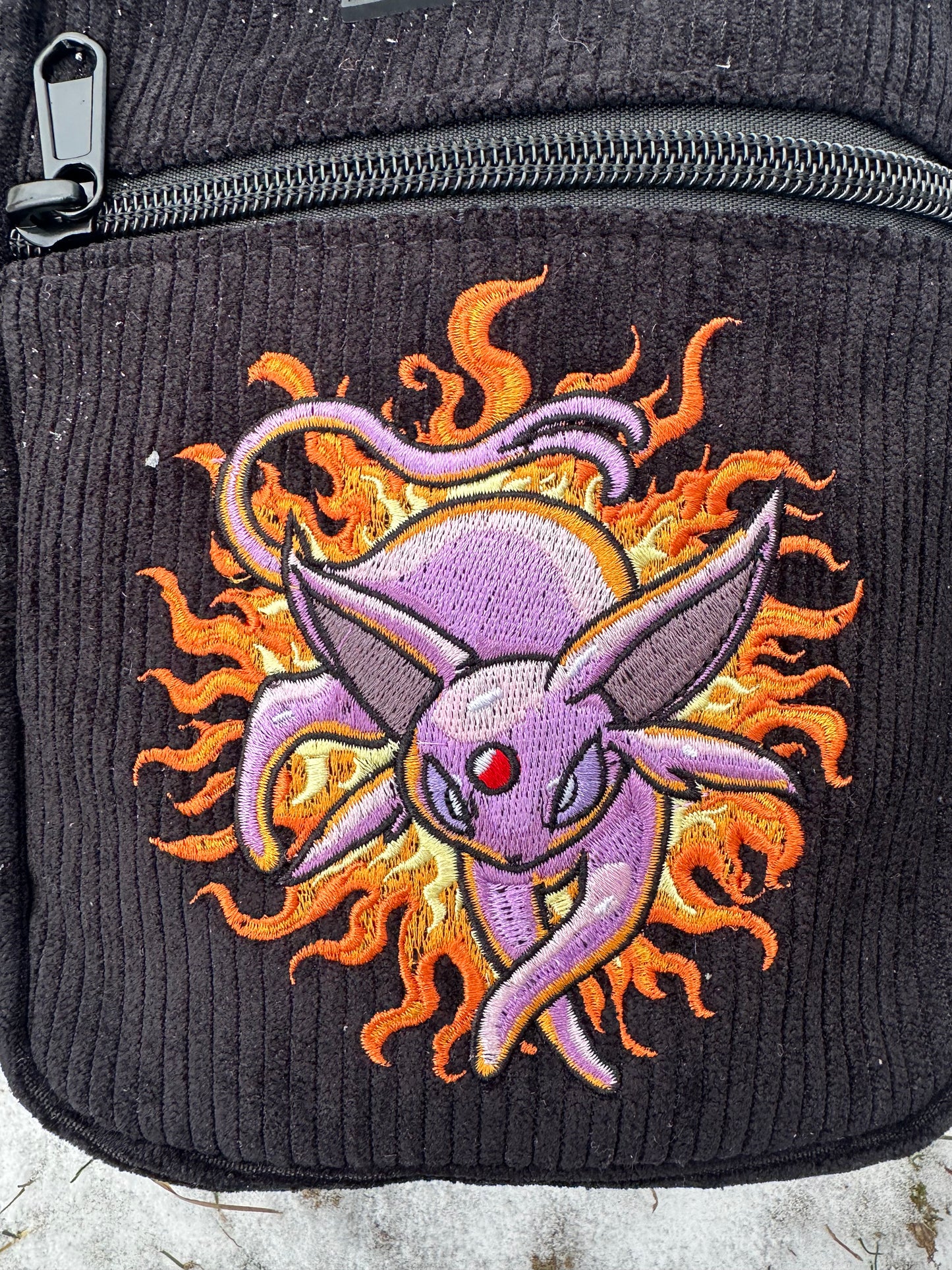 PSYCHIC CORDUROY SLING BAG