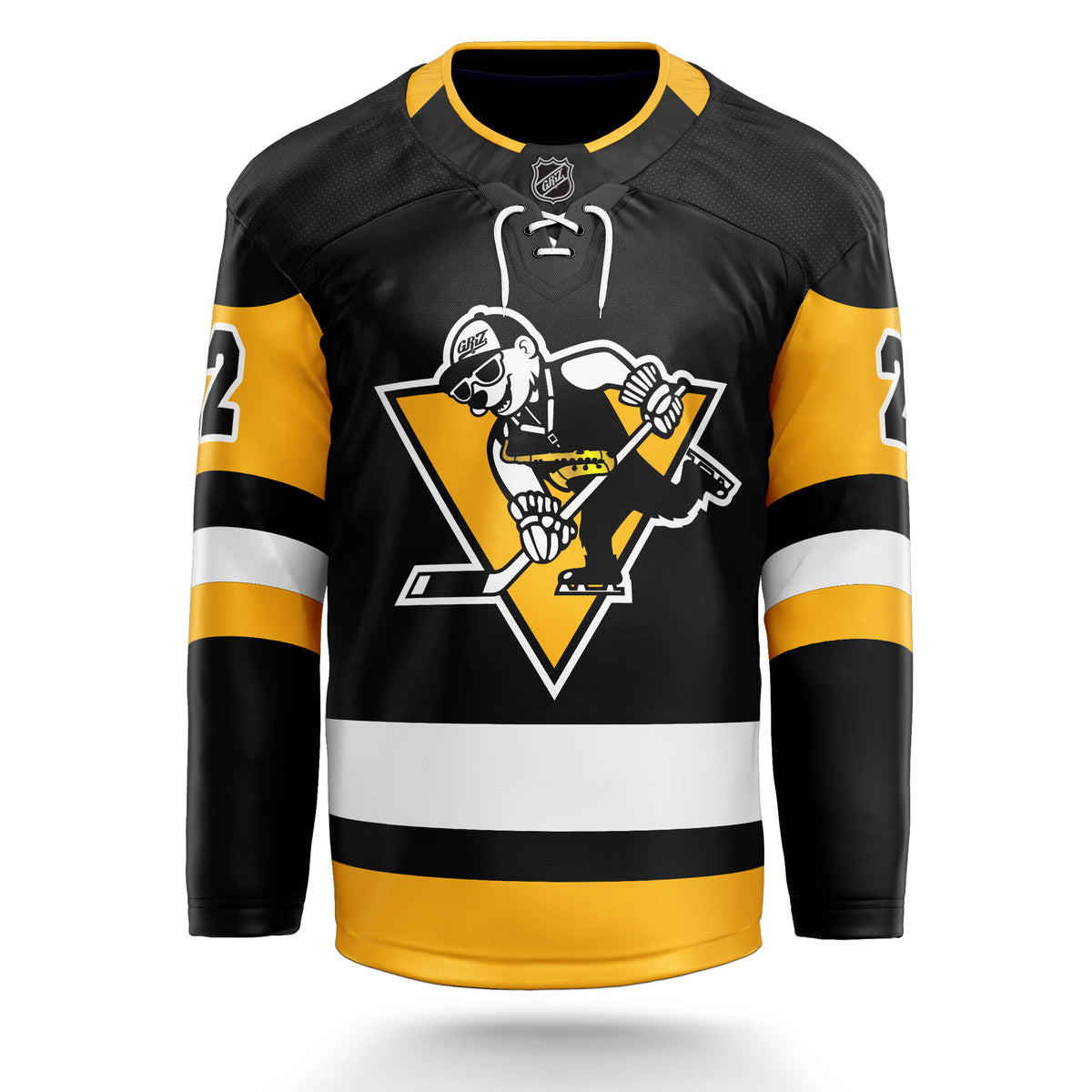 GRIZ PENGUINS HOCKEY JERSEY Sunshine Attire griz-penguins-hockey-jersey-sunshine-attire