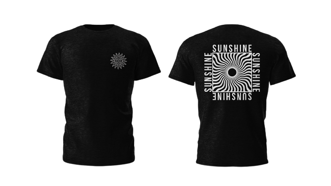 SUNSHINE BLACK T SHIRT