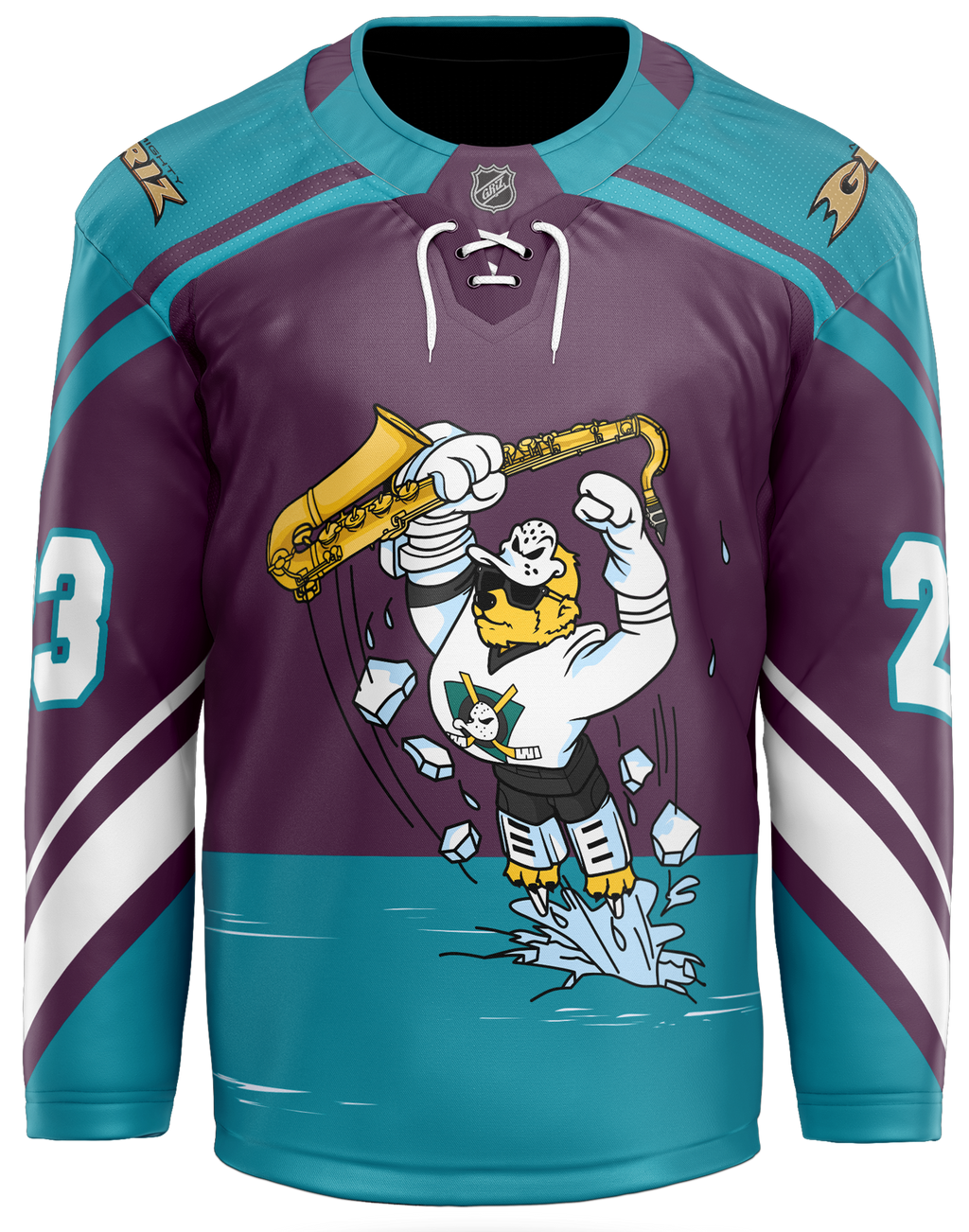 GRIZ DUCKS HOCKEY JERSEY
