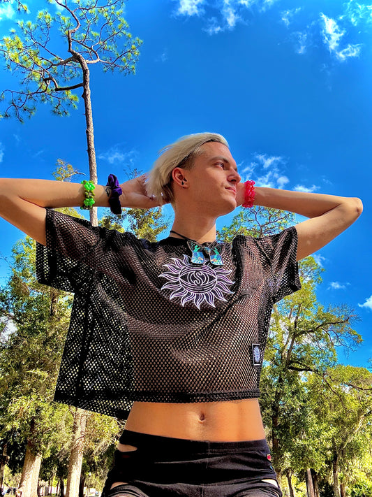 Sunshine Mesh Cropped Football