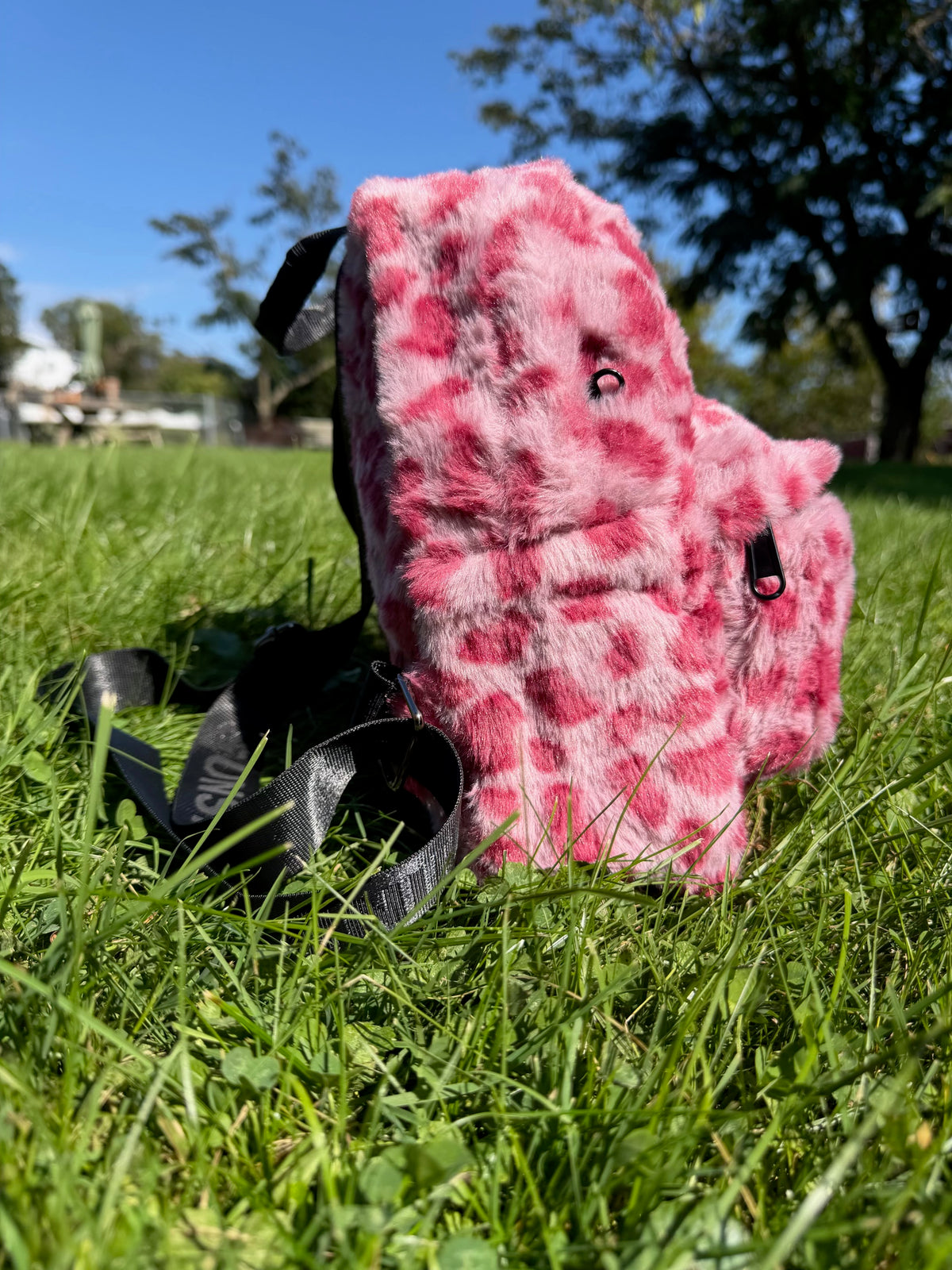 SUNSHINE PINK FURRY BACKPACK