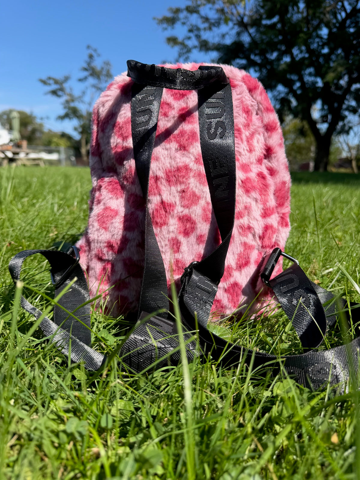 SUNSHINE PINK FURRY BACKPACK