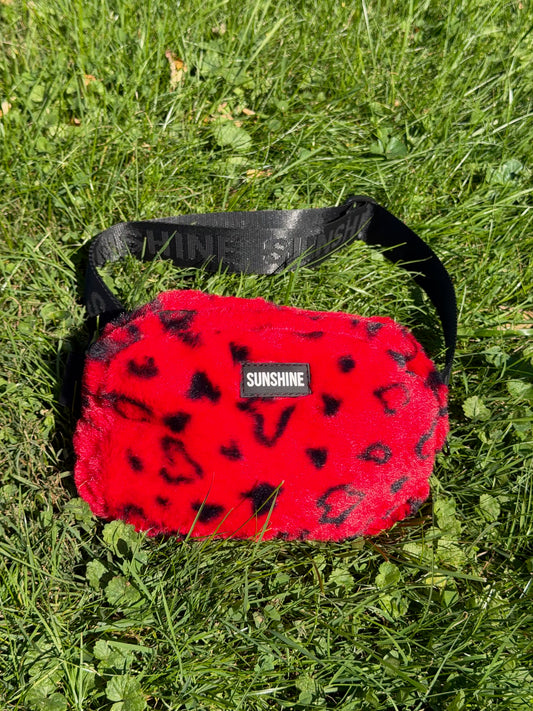 SUNSHINE RED FURRY FANNY PACK