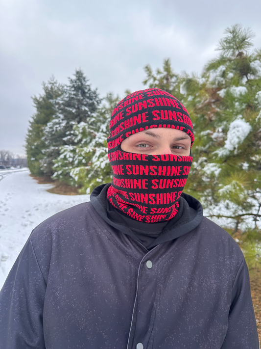 SUNSHINE BLACK & RED BALACLAVA