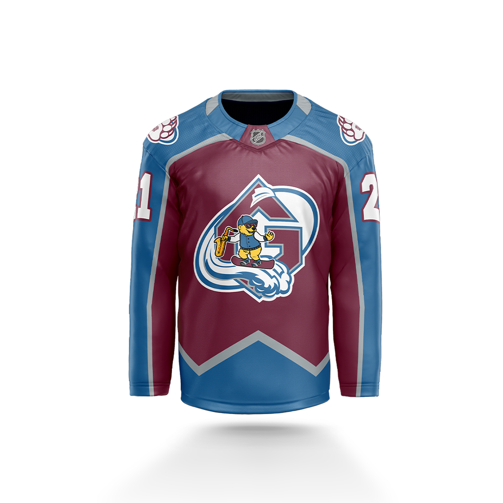 GRIZ AVALANCHE HOCKEY JERSEY