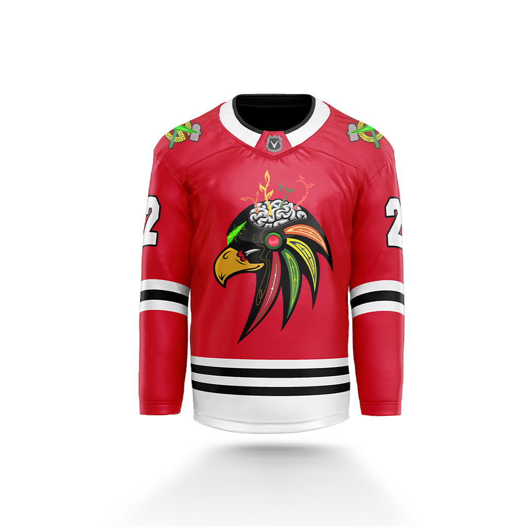 WOBBLE HAWKS HOCKEY JERSEY